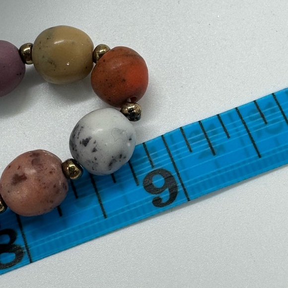 Vintage Joan Rivers Czech Republic Multicolor Stone Bead Necklace - Picture 8 of 10